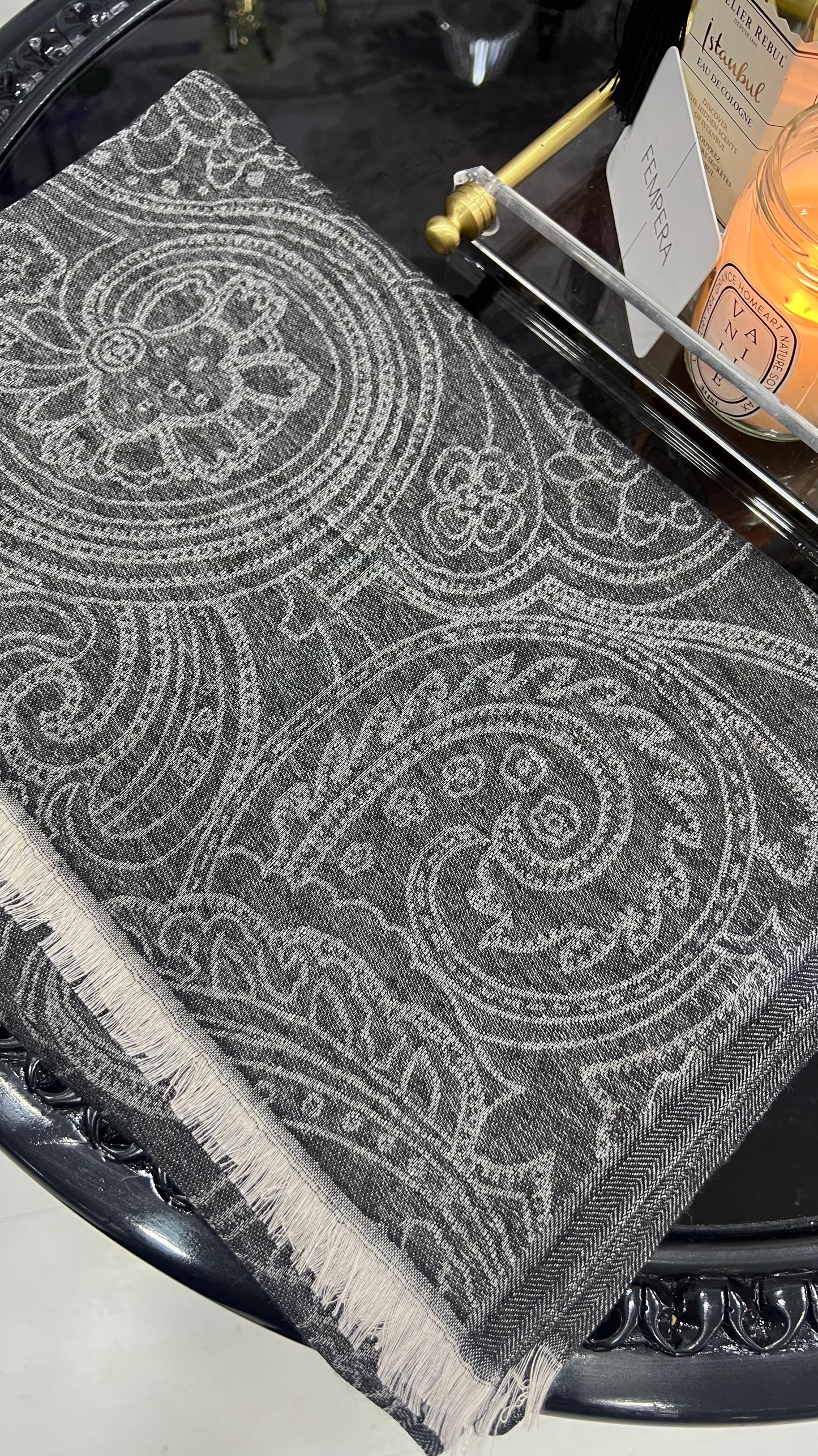 ETNİK DESEN YÜN İPEK ŞAL